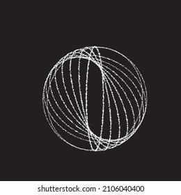 Glitch distorted geometric shape . Minimal art design . Destroyed roughen edges logo . Trendy defect error shapes . Glitched design element .Broken effect 