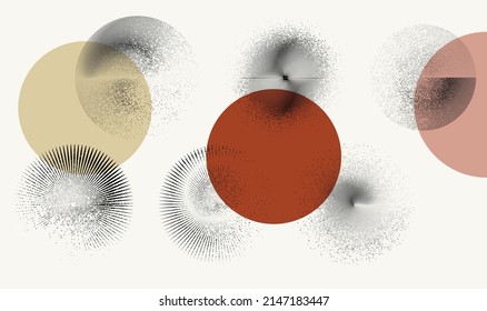 Glitch distorted geometric shape . Minimal art design . Noise destroyed circle logo . Trendy defect error shapes . Glitched frame .Broken effect .Grunge texture . Distressed element .vector 