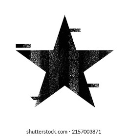 Glitch distorted geometric shape . Minimal art design . Noise destroyed star logo . Trendy defect error shapes . Glitched x .Broken effect . Distress element . Grunge texture .vector
