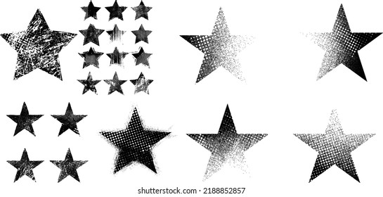 Glitch Distorted Geometric Shape . Minimal Art Design . Noise Destroyed Star Logo . Trendy Defect Error Shapes . Glitched Star .Broken Effect . Distress Element . Grunge Texture .vector