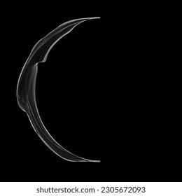 Glitch distorted geometric shape . Minimal art design . Noise destroyed moon logo . Trendy defect error shapes . Glitched frame .Broken effect .vector 