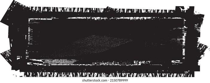 Glitch verzerrte geometrische Form . Rauschen zerstört Logo. Trendy Defaultformen . Glitched frame .Grunge strukturiert. Distressed effect .Vector formt mit einer Siebdrucktextur mit Halbton-Punkten.
