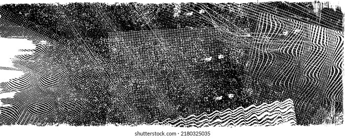 Glitch distorted geometric shape . Noise destroyed background . Trendy defect overlay texture . Glitched collage .Grunge textured . Distressed effect .Vector shapes with stripes screen print texture.
