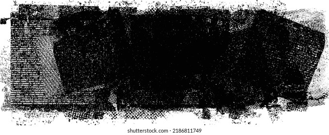 Glitch verzerrte geometrische Form . Rauschen zerstört Logo. Trendy Defaultformen . Glitched frame .Grunge strukturiert. Distressed effect .Vector formt mit einer Siebdrucktextur mit Halbton-Punkten.