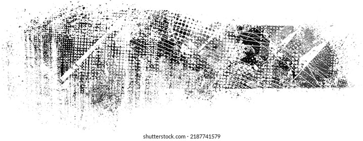Glitch verzerrte geometrische Form . Rauschen zerstört Logo. Trendy Defaultformen . Glitched frame .Grunge strukturiert. Distressed effect .Vector formt mit einer Siebdrucktextur mit Halbton-Punkten.