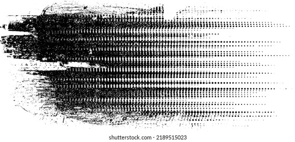 Glitch distorted geometric shape . Noise destroyed logo . Trendy defect error shapes . Glitched frame .Grunge textured . Distressed effect .Vector shapes with a halftone dots screen print texture.
