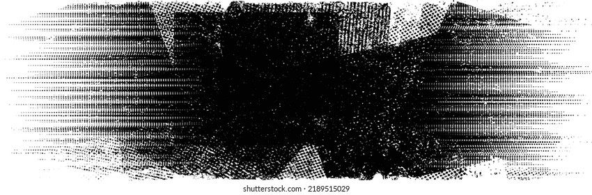 Glitch verzerrte geometrische Form . Rauschen zerstört Logo. Trendy Defaultformen . Glitched frame .Grunge strukturiert. Distressed effect .Vector formt mit einer Siebdrucktextur mit Halbton-Punkten.