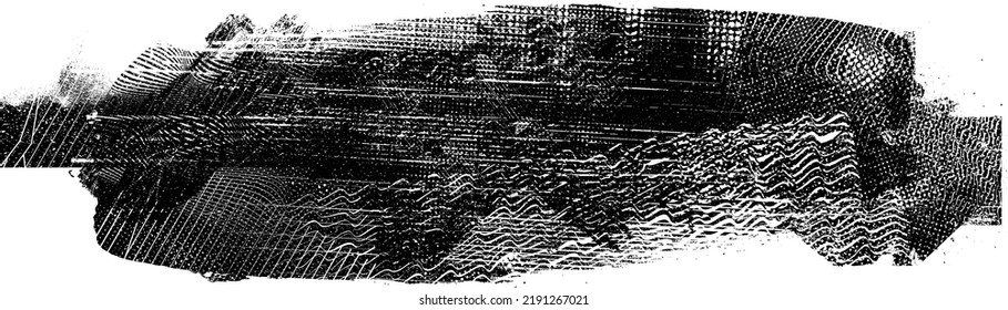 Glitch verzerrte geometrische Form . Rauschen zerstört Logo. Trendy Defaultformen . Glitched frame .Grunge strukturiert. Distressed effect .Vector formt mit einer Siebdrucktextur mit Halbton-Punkten.