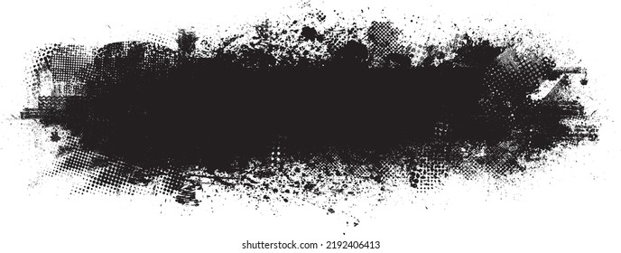 Glitch distorted geometric shape . Noise destroyed logo . Trendy defect error shapes . Glitched frame .Grunge textured . Distressed effect .Vector shapes with a halftone dots screen print texture.