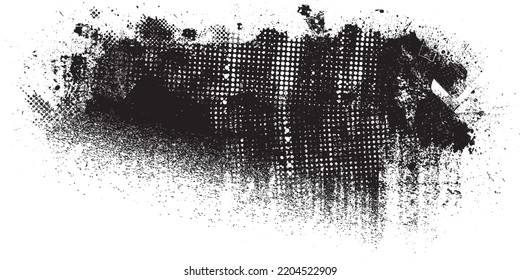 Glitch verzerrte geometrische Form . Rauschen zerstört Logo. Trendy Defaultformen . Glitched frame .Grunge strukturiert. Distressed effect .Vector formt mit einer Siebdrucktextur mit Halbton-Punkten.