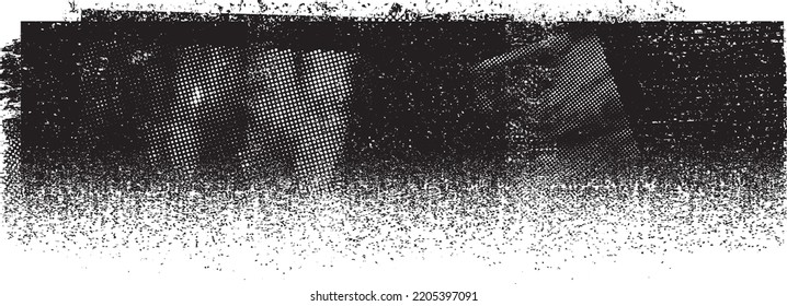 Glitch distorted geometric shape . Noise destroyed logo . Trendy defect error shapes . Glitched frame .Grunge textured . Distressed effect .Vector shapes with stripes screen print texture.
