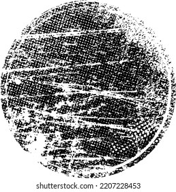 Glitch distorted geometric shape . Noise destroyed logo . Trendy defect error shapes . Glitched frame .Grunge textured . Distressed effect .Vector shapes with a halftone dots screen print texture.