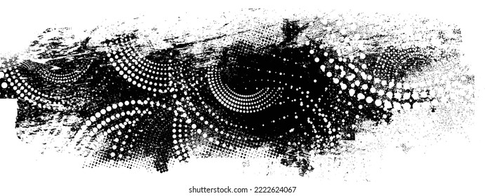 Glitch verzerrte geometrische Form . Rauschen zerstört Logo. Trendy Defaultformen . Glitched frame .Grunge strukturiert. Distressed effect .Vector formt mit einer Siebdrucktextur mit Halbton-Punkten.