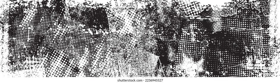 Glitch verzerrte geometrische Form . Rauschen zerstört Logo. Trendy Defaultformen . Glitched frame .Grunge strukturiert. Distressed effect .Vector formt mit einer Siebdrucktextur mit Halbton-Punkten.