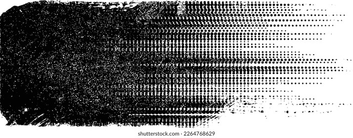 Glitch distorted geometric shape . Noise destroyed logo . Trendy defect error shapes . Glitched frame .Grunge textured . Distressed effect .Vector shapes with a halftone dots screen print texture.