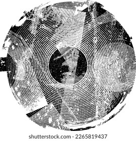 Glitch distorted geometric shape . Noise destroyed stamps . Trendy defect error shapes . Glitched frame .Grunge textured . Distressed effect .Vector stamps with a halftone dots screen print texture.