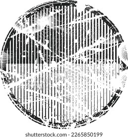 Forma geométrica distorsionada por destello. El ruido destruyó los sellos. Formas de error de defecto de moda . Marco brillante. Grunge texturado. Efecto perturbado .Sellos vectores con una textura de impresión de pantalla de punto medio.