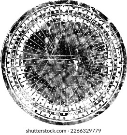 Glitch verzerrte geometrische Form . Rauschen zerstörte Briefmarken. Trendy Defaultformen . Glitched frame .Grunge strukturiert. Beklemmender Effekt .Vektorstempel mit einer Siebdruckstruktur mit Halbton-Punkten.