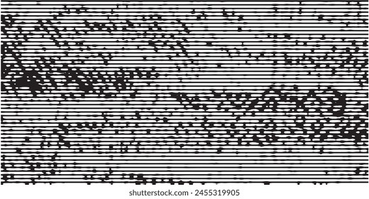 Forma geométrica distorsionada de falla . Logo destruido por ruido . Formas de error de defecto de moda 