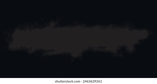 Glitch distorted geometric shape . Noise destroyed logo . Trendy defect error shapes . Glitched frame .Grunge textured . Distressed effect .Vector shapes with a halftone dots screen print texture.