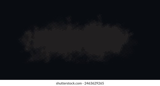 Glitch distorted geometric shape . Noise destroyed logo . Trendy defect error shapes . Glitched frame .Grunge textured . Distressed effect .Vector shapes with a halftone dots screen print texture.