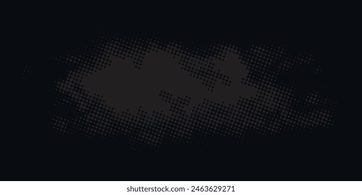 Forma geométrica distorsionada de falla . Logo destruido por ruido . Formas de error de defecto de moda . Marco brillante .Grunge texturizado . Efecto de tensión. Formas de Vector con una textura de impresión de pantalla de puntos de semitono.