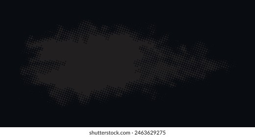 Forma geométrica distorsionada de falla . Logo destruido por ruido . Formas de error de defecto de moda . Marco brillante .Grunge texturizado . Efecto de tensión. Formas de Vector con una textura de impresión de pantalla de puntos de semitono.
