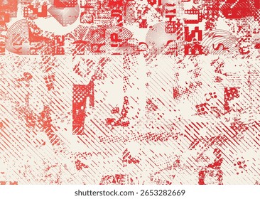 Forma geométrica distorcida por falha . Logotipo destruído pelo ruído . Cartaz de cyber punk da moda . Quadro com falha .Grunge texturizado . Efeito angustiado .Vetor formas com um meio-tom pontos tela imprimir textura. 
