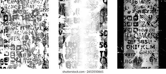 Forma geométrica distorcida por falha . Logotipo destruído pelo ruído . Cartaz de cyber punk da moda . Quadro com falha .Grunge texturizado . Efeito angustiado .Vetor formas com um meio-tom pontos tela imprimir textura. 