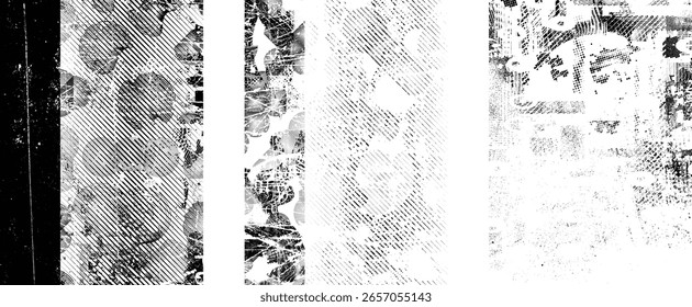 Glitch distorsionado forma geométrica . Logotipo destruido por el ruido . Cartel de moda cyber punk . Glitched marco .Grunge texturizado . Efecto afligido. Formas de Vector con una textura de impresión de pantalla de puntos de medio tono. 