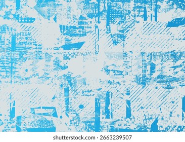 Forma geométrica distorcida por falha . Logotipo destruído pelo ruído . Cartaz de cyber punk da moda . Quadro com falha .Grunge texturizado . Efeito angustiado .Vetor formas com um meio-tom pontos tela imprimir textura.