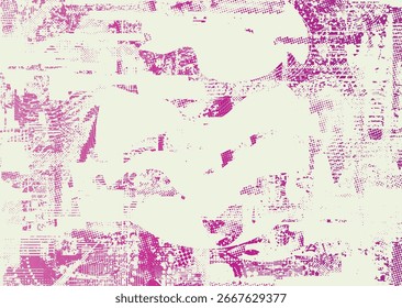 Forma geométrica distorcida por falha . Logotipo destruído pelo ruído . Cartaz de cyber punk da moda . Quadro com falha .Grunge texturizado . Efeito angustiado .Vetor formas com um meio-tom pontos tela imprimir textura.