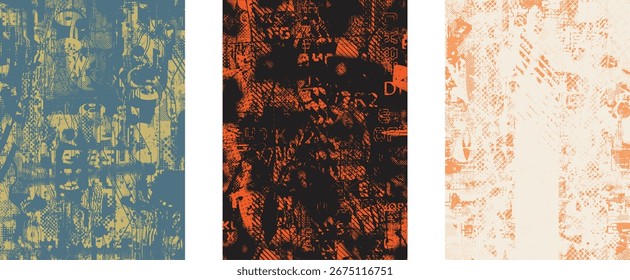 Glitch distorted geometric shape . Noise destroyed logo . Trendy cyber punk poster . Glitched frame .Grunge textured . Distressed effect .Vector shapes with a halftone dots screen print texture.