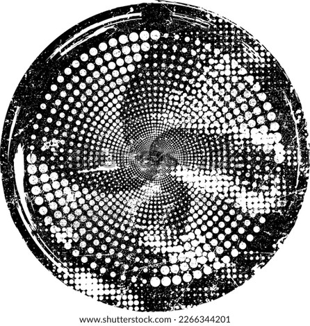Glitch distorted geometric shape . Noise destroyed stamps . Trendy defect error shapes . Glitched frame .Grunge textured . Distressed effect .Vector stamps with a halftone dots screen print texture.