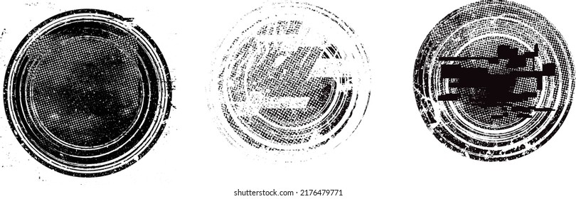 Glitch distorted geometric shapeS . Noise destroyed logo . Trendy defect error shapes . Glitched frame .Grunge textured . Distressed effect .Vector shapes with a halftone dots screen print texture.