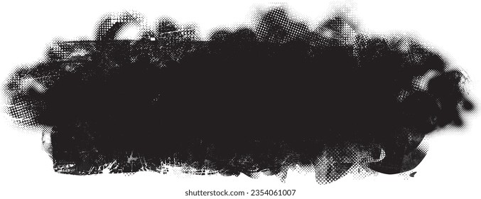Glitch verzerrte Form des Körners. Lärm grungy Logo. Trendy Defaultformen . Glitched frame .Grunge strukturiert. Distressed effect .Vector formt mit einer Siebdrucktextur mit Halbton-Punkten.