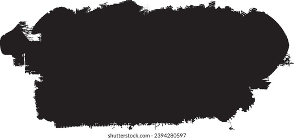 Glitch distorted grange shape . Noise grungy logo . Trendy defect error shapes . Glitched frame .Grunge textured . Distressed effect .Vector shapes with a halftone dots screen print texture.