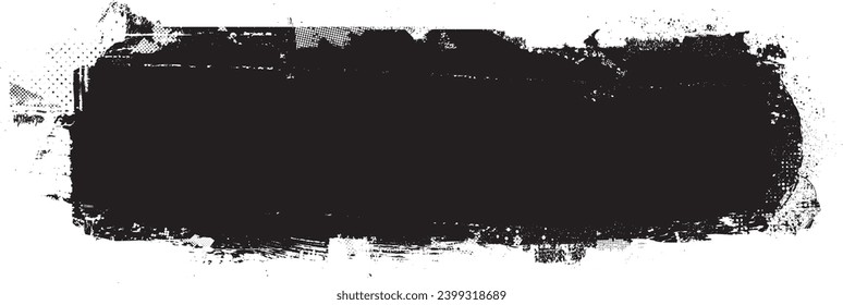 Glitch verzerrte Form des Körners. Lärm grungy Logo. Trendy Defaultformen . Glitched frame .Grunge strukturiert. Distressed effect .Vector formt mit einer Siebdrucktextur mit Halbton-Punkten.