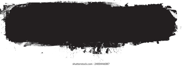 Glitch distorted grange shape . Noise grungy logo . Trendy defect error shapes . Glitched frame .Grunge textured . Distressed effect .Vector shapes 