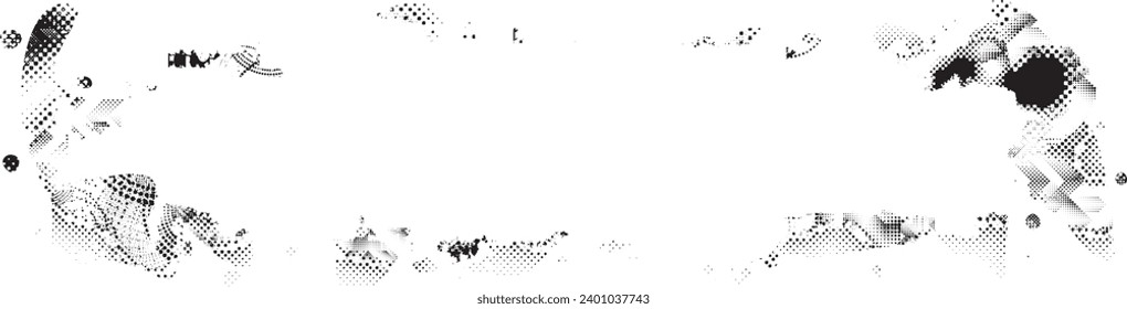 Glitch distorted grange shape . Noise grungy logo . Trendy defect error shapes . Glitched frame .Grunge textured . Distressed effect .Vector shapes 