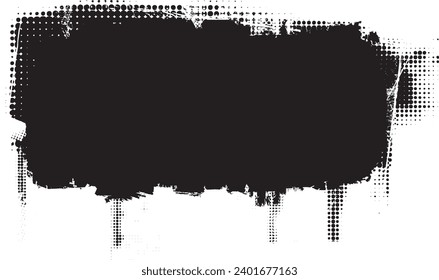 Glitch distorted grange shape . Noise grungy logo . Trendy defect error shapes . Glitched frame .Grunge textured . Distressed effect .Vector shapes 