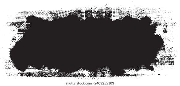 Forma de grano distorsionada de brillo. Logo de ruidos. Formas de error de defecto de moda . Marco brillante. Grunge texturado. Efecto con problemas .Formas vectoras 