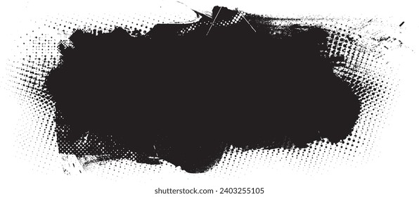 Glitch distorted grange shape . Noise grungy logo . Trendy defect error shapes . Glitched frame .Grunge textured . Distressed effect .Vector shapes 