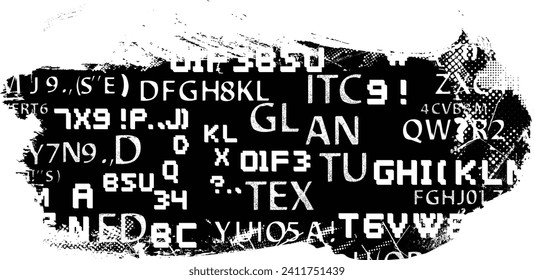Glitch distorted grange shape . Noise grungy logo . Trendy defect error shapes . Glitched frame .Grunge textured . Distressed effect .Vector shapes 