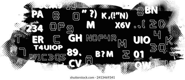 Glitch verzerrte Form des Körners. Lärm grungy Logo. Trendy Defaultformen . Glitched frame .Grunge strukturiert. Distanzeffekt .Vektorformen 