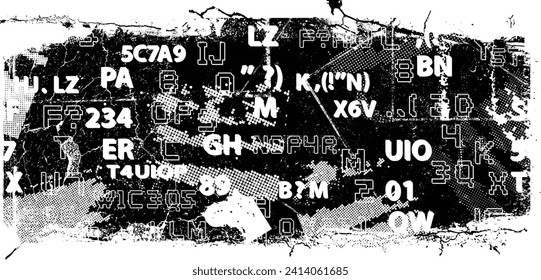Glitch distorted grange shape . Noise grungy logo . Trendy defect error shapes . Glitched frame .Grunge textured . Distressed effect .Vector shapes 