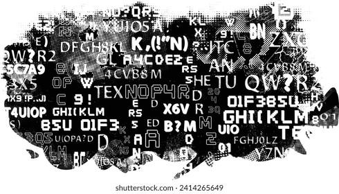 Glitch verzerrte Form des Körners. Lärm grungy Logo. Trendy Defaultformen . Glitched frame .Grunge strukturiert. Distanzeffekt .Vektorformen 