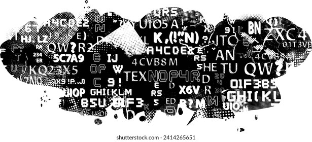 Glitch verzerrte Form des Körners. Lärm grungy Logo. Trendy Defaultformen . Glitched frame .Grunge strukturiert. Distanzeffekt .Vektorformen 