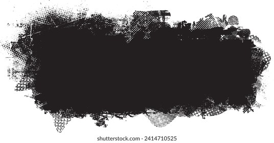 Glitch distorted grange shape . Noise grungy logo . Trendy defect error shapes . Glitched frame .Grunge textured . Distressed effect .Vector shapes 