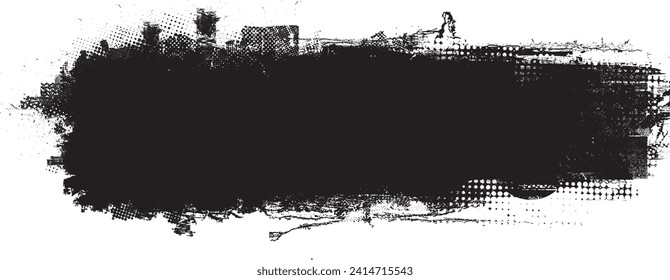 Glitch distorted grange shape . Noise grungy logo . Trendy defect error shapes . Glitched frame .Grunge textured . Distressed effect .Vector shapes 